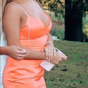 Light pink dress with diamonds